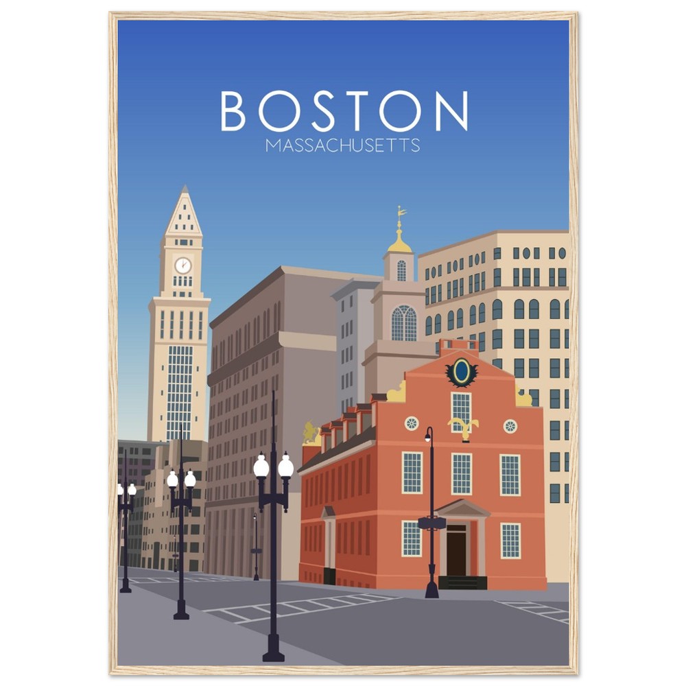 Boston Poster | Boston Wall Art | Boston Daytime Print