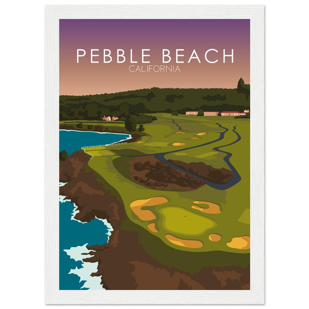 Pebble Beach Golf Course Sunset Print