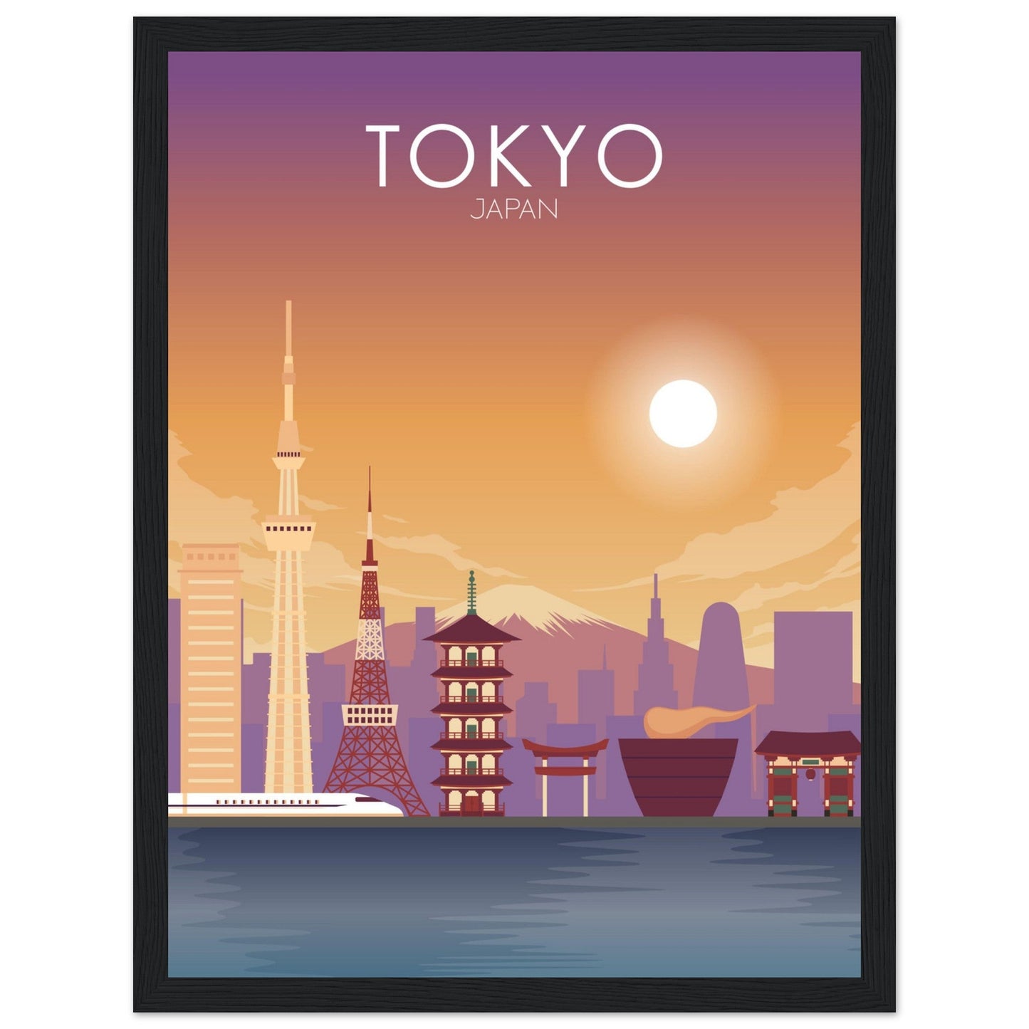 Tokyo Poster | Tokyo Wall Art | Tokyo Sunset Print