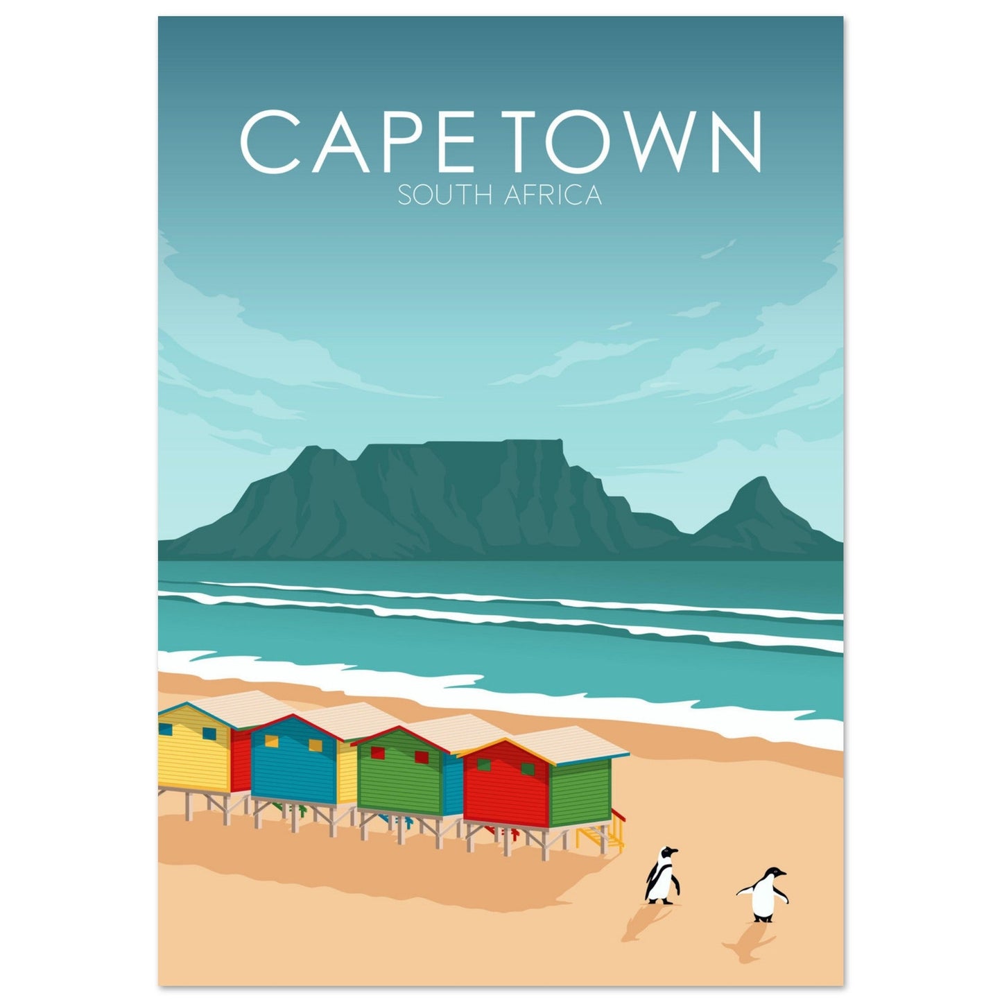 Cape Town Poster | Cape Town Wall Art | Cape Town Daytime Print