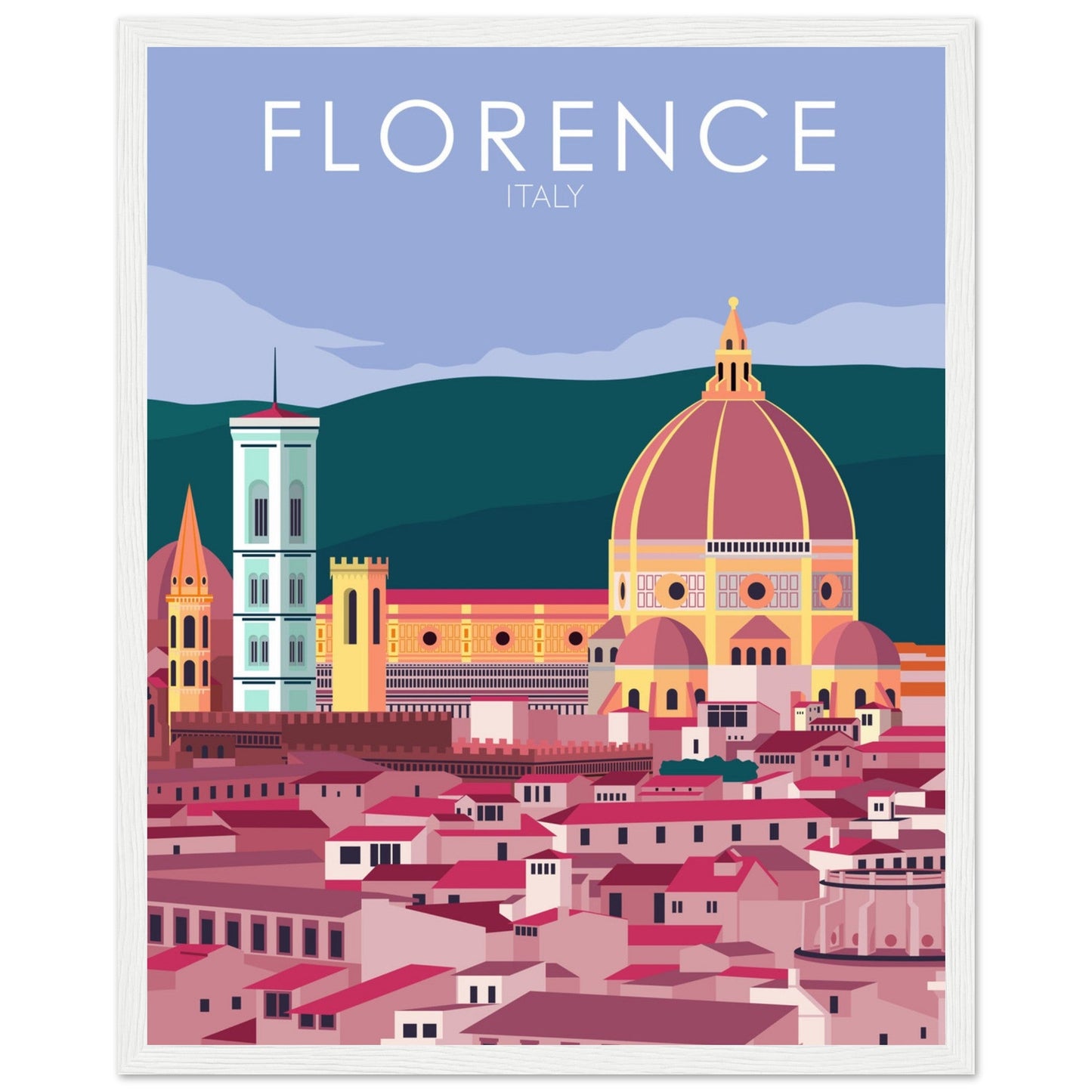 Florence Poster | Florence Wall Art | Florence Pastel Print