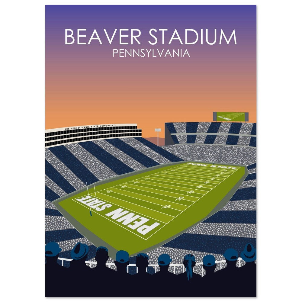 Beaver Stadium Poster | Penn State University Football Stadium Print
