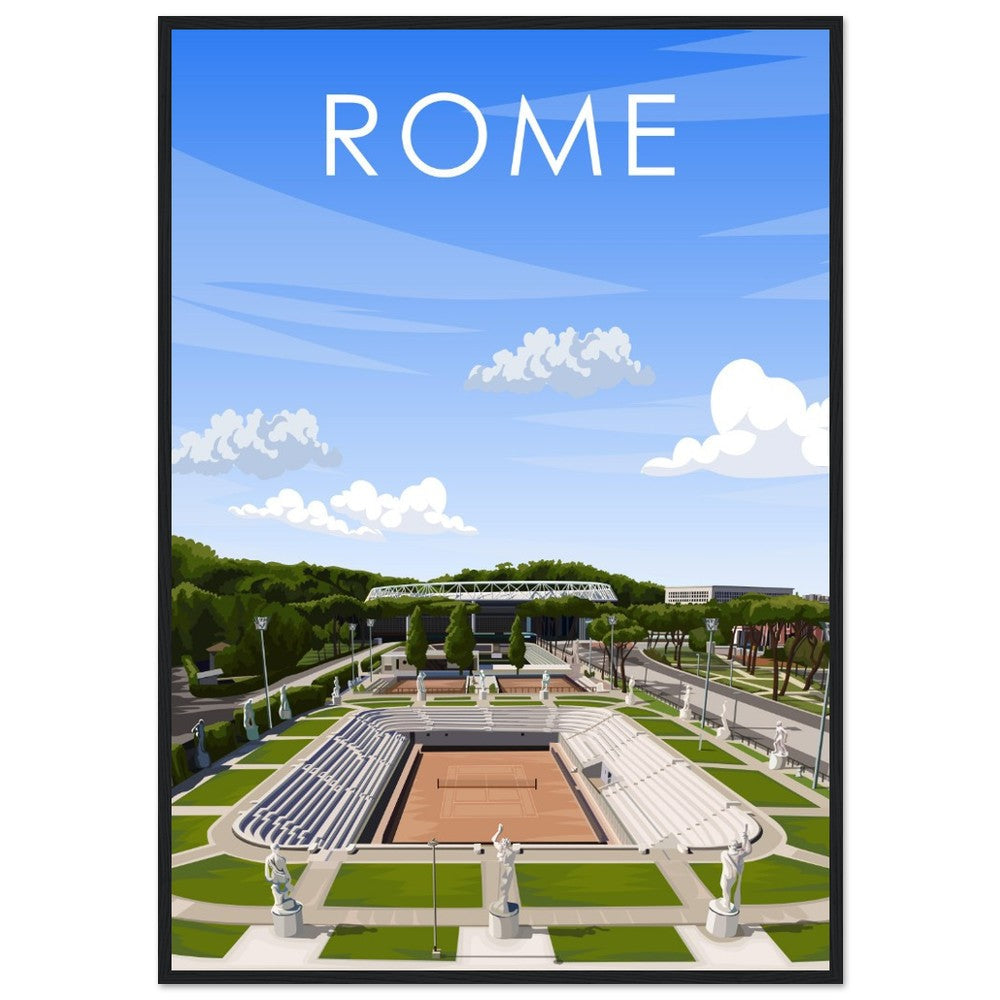 Rome ATP/WTA Masters Pietrangeli Tennis Stadium Poster