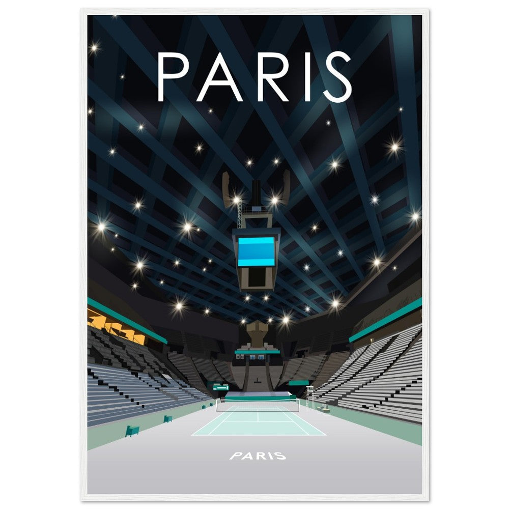 Paris Indoors ATP Masters Tennis Stadium Poster