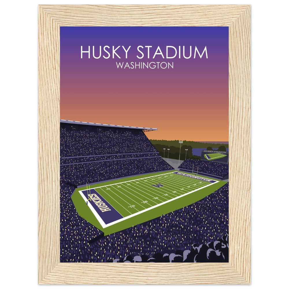 Husky Stadium Poster | University of Washington College Football Print