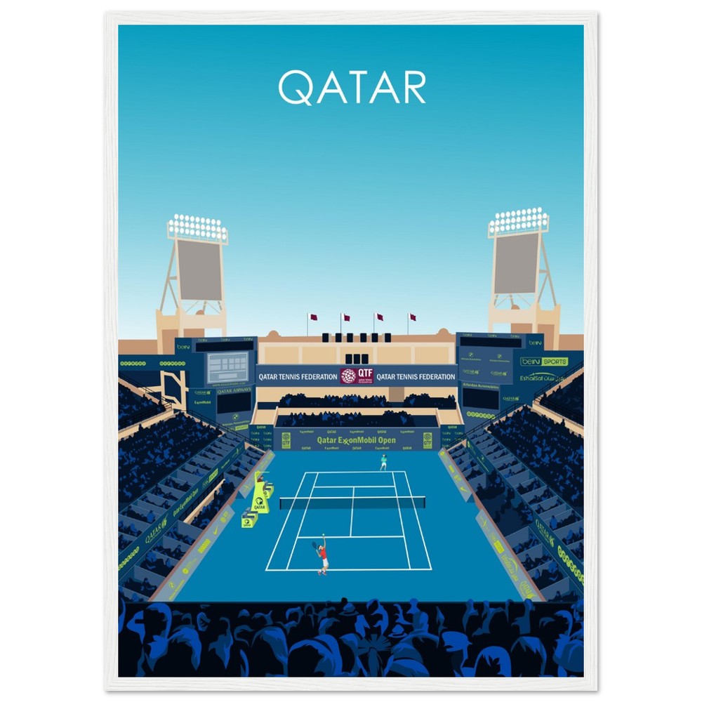 Qatar Open Tennis Poster