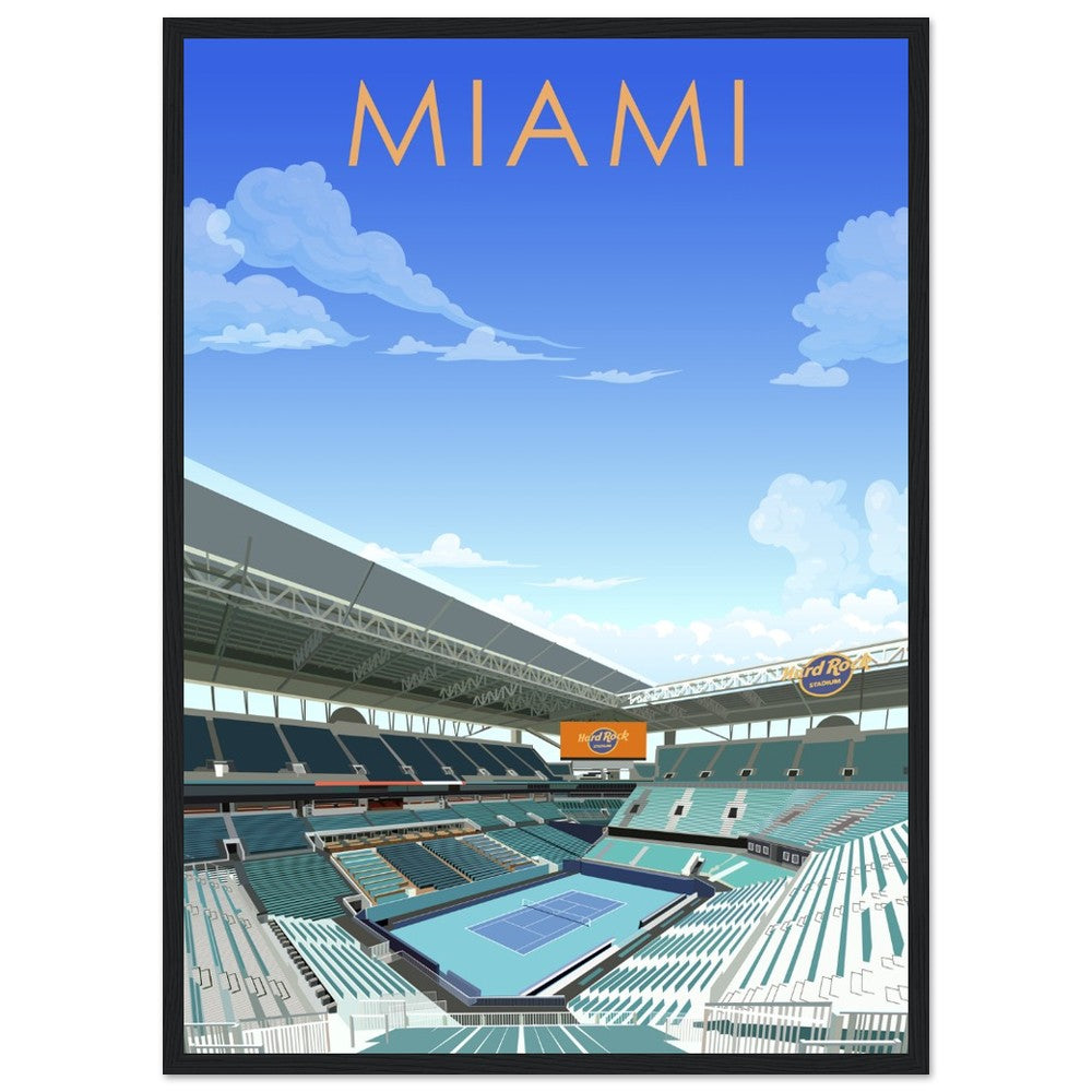 Miami Open ATP/WTA Tennis Stadium Poster