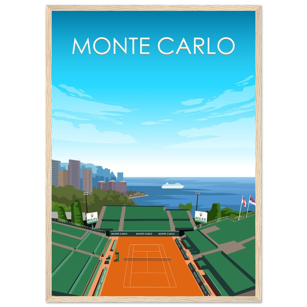 Monte Carlo ATP Masters Tennis Stadium Poster