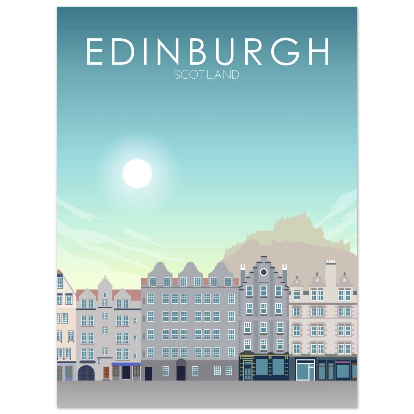 Edinburgh Poster | Edinburgh Wall Art | Edinburgh Daytime Print