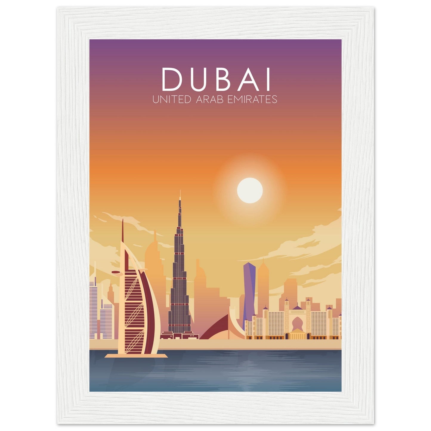 Dubai Poster | Dubai Wall Art | Dubai Sunset Print