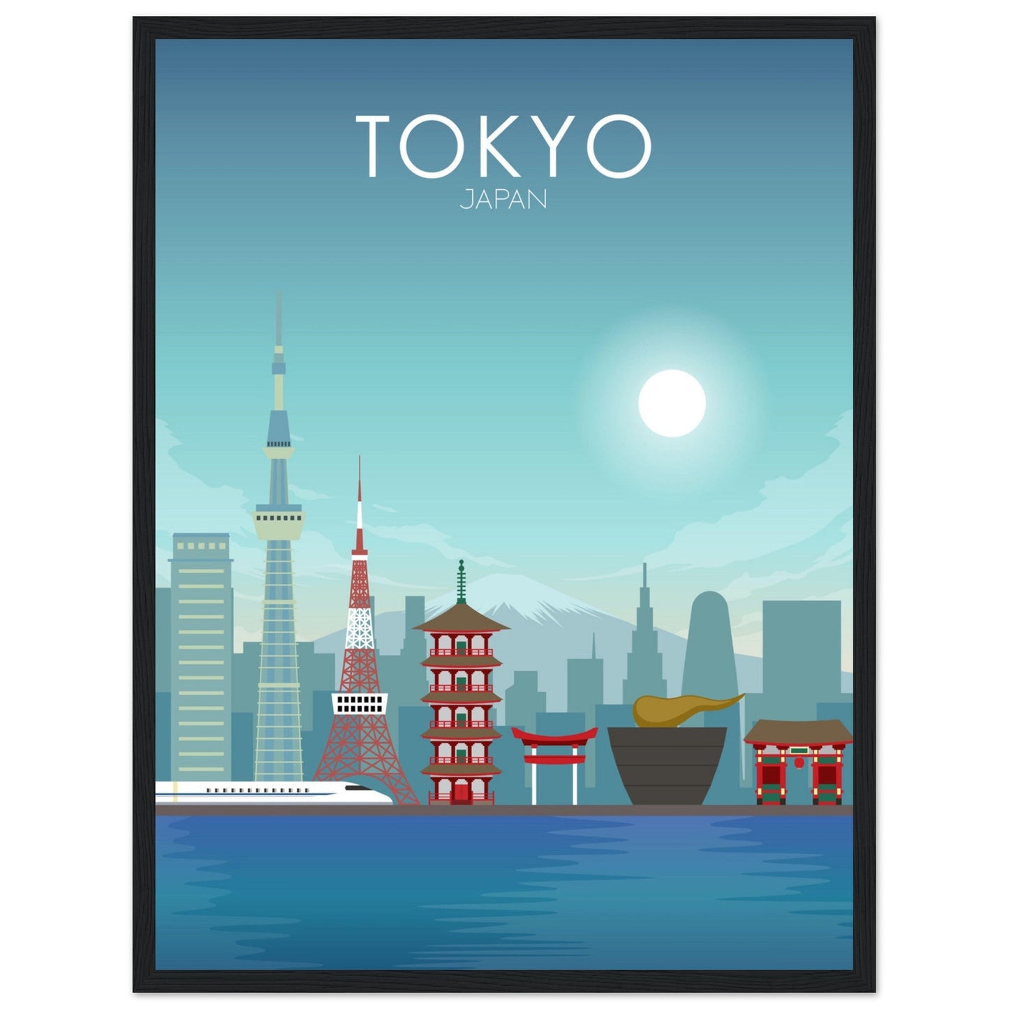 Tokyo Poster | Tokyo Wall Art | Tokyo Daytime Print