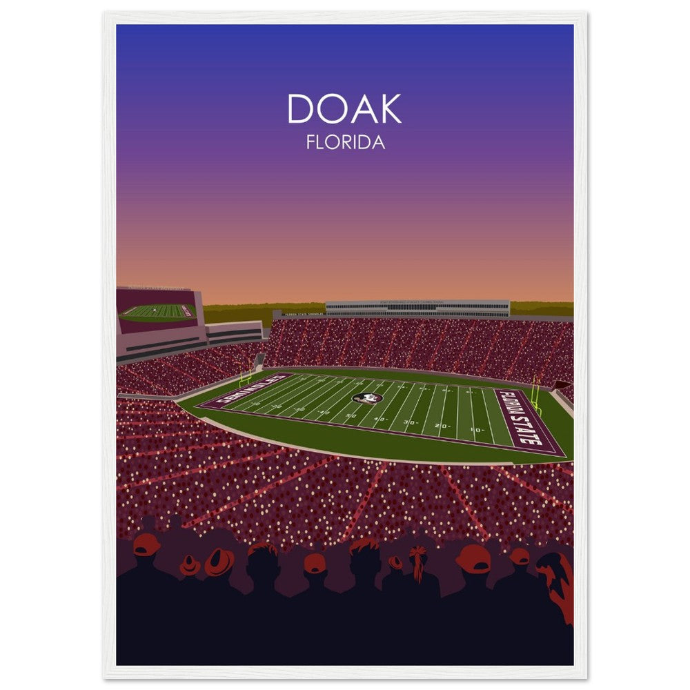 Doak Campbell Stadium Poster | Florida State University Football Stadium Print