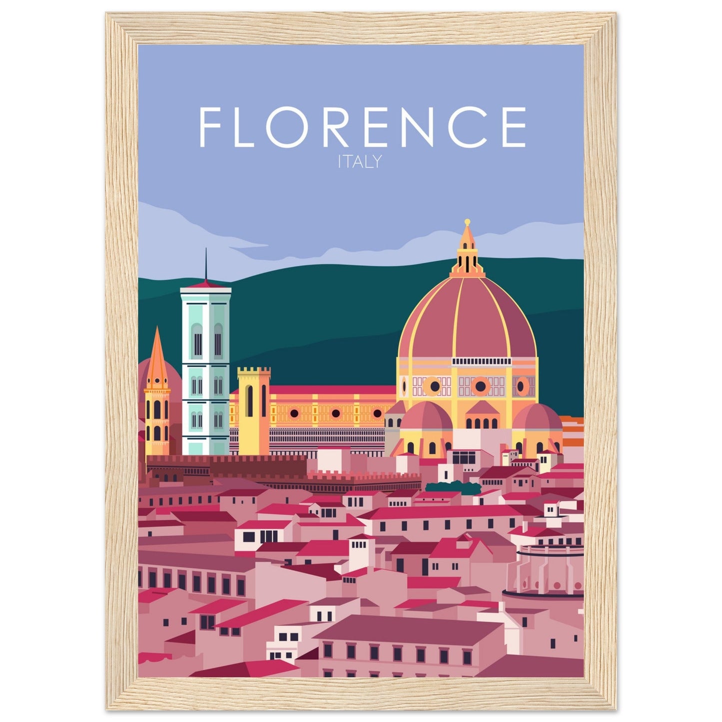 Florence Poster | Florence Wall Art | Florence Pastel Print