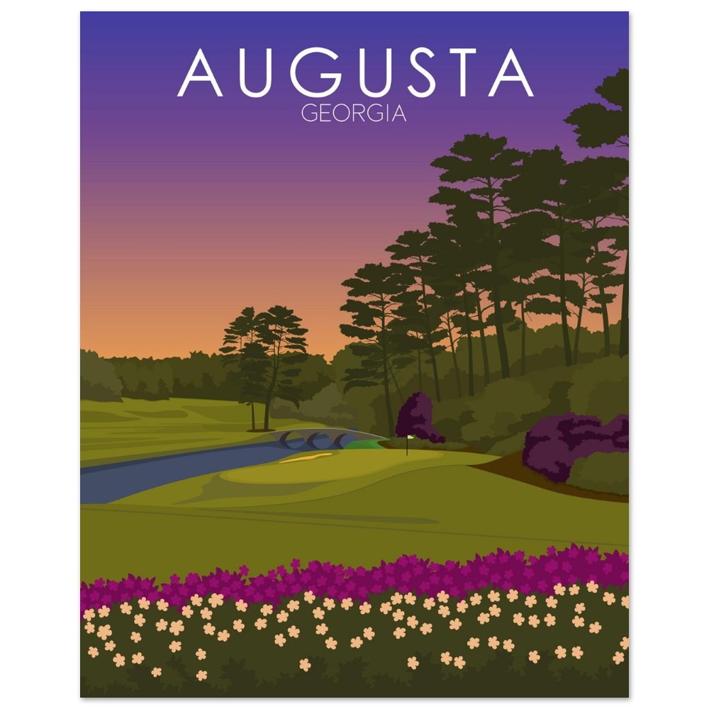 Augusta National Golf Course Sunset Print | Augusta National Poster