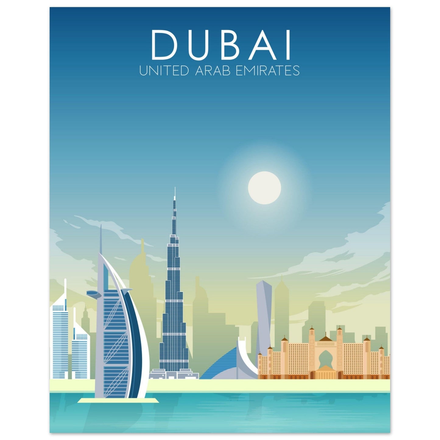 Dubai Poster | Dubai Wall Art | Dubai Daytime Print