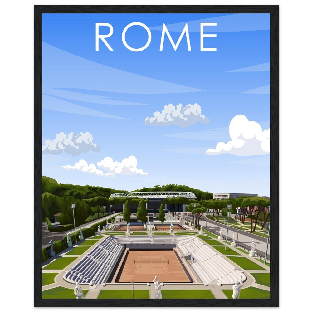 Rome ATP/WTA Masters Pietrangeli Tennis Stadium Poster