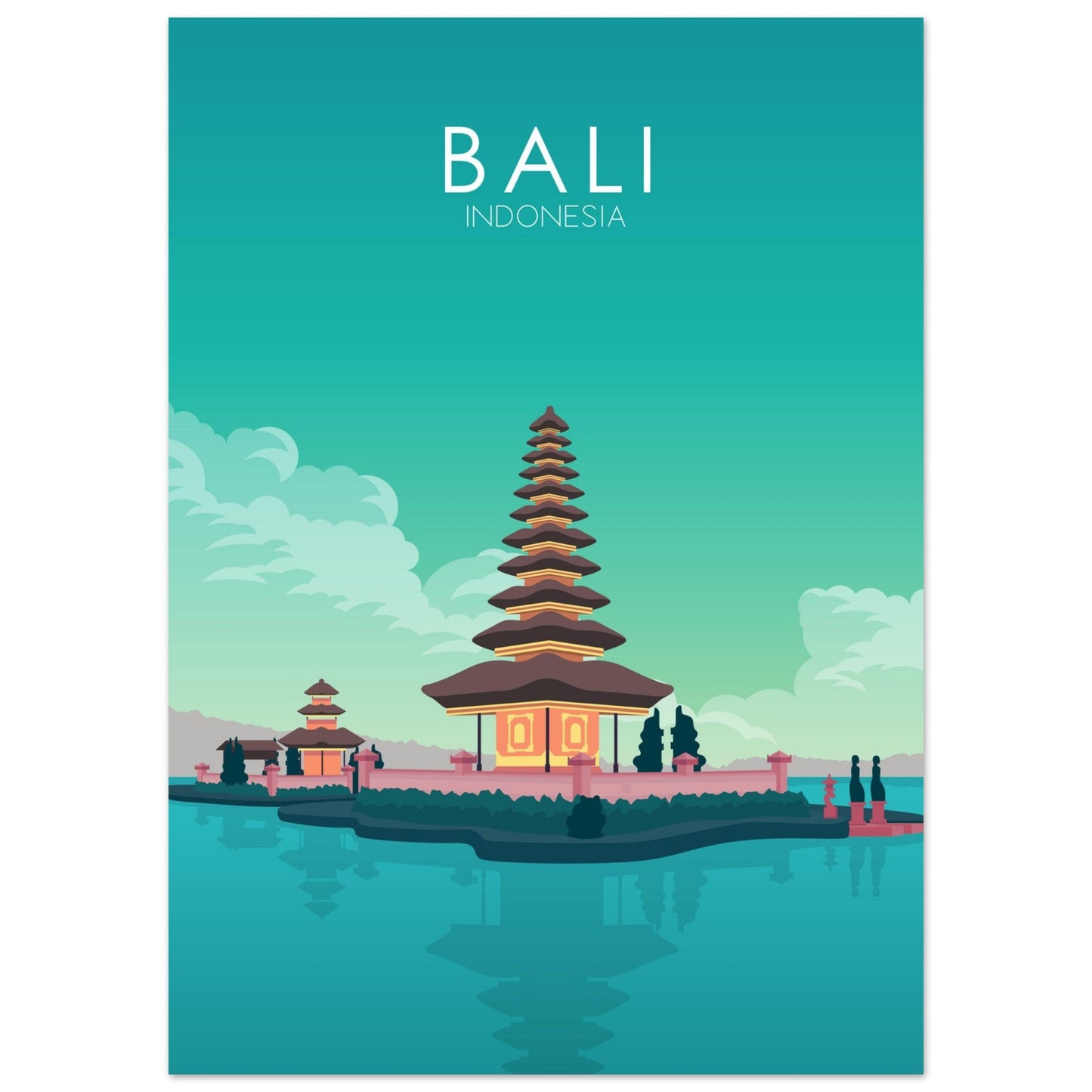 Bali Poster | Bali Wall Art | Bali Pastel Print