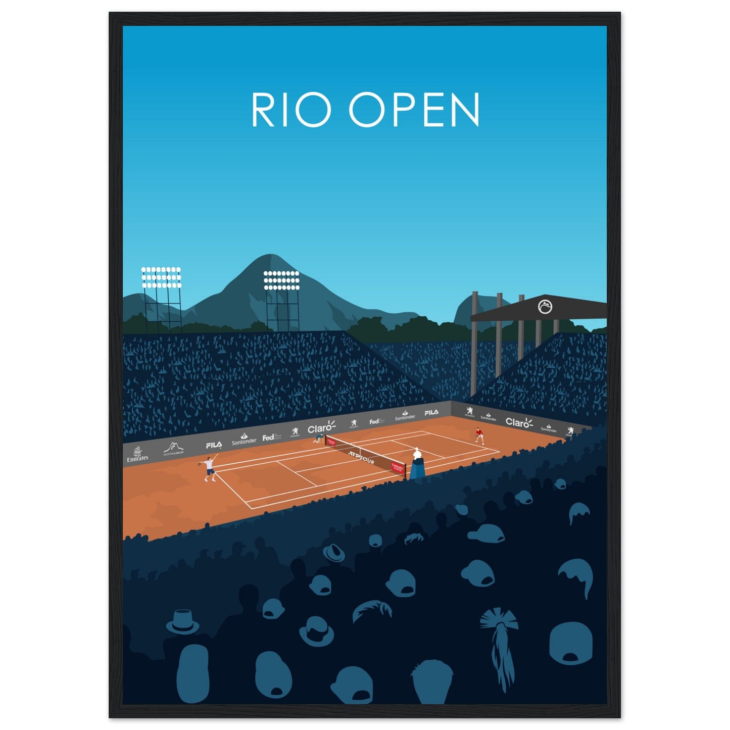 Rio Open ATP 500 Tennis Stadium Poster