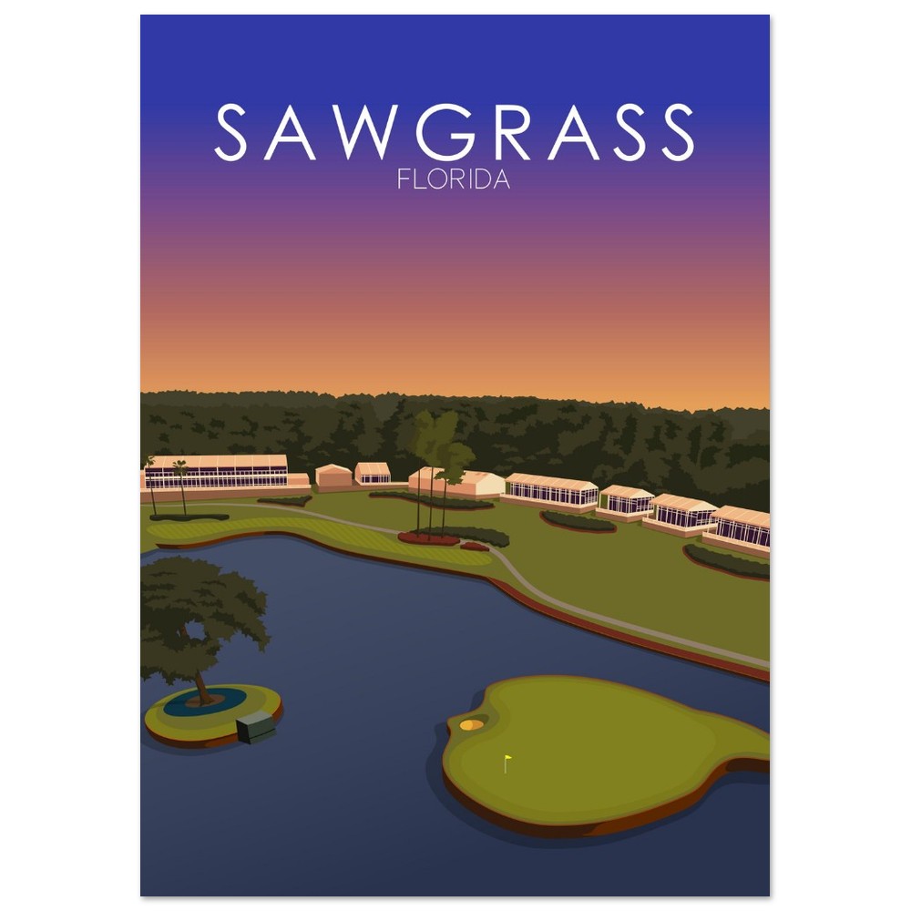 TPC Sawgrass Golf Course Sunset Print