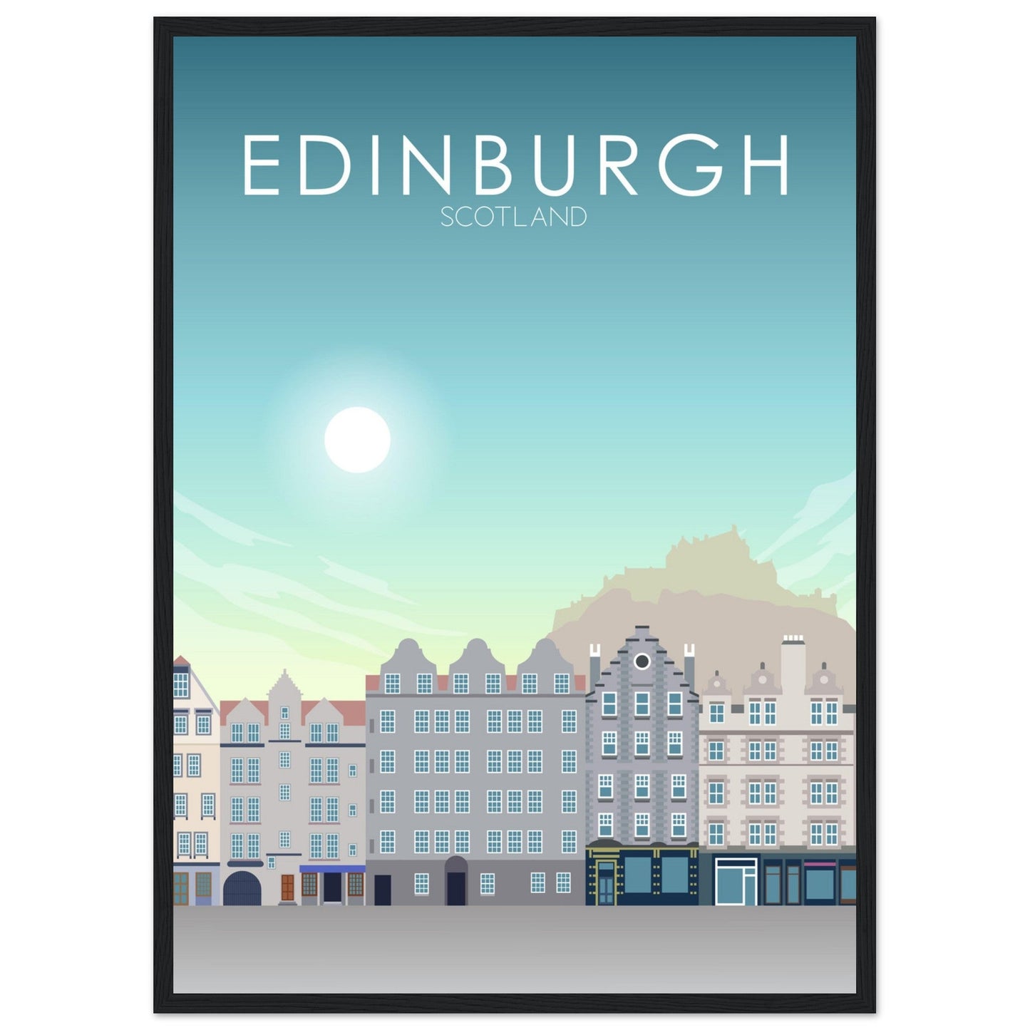 Edinburgh Poster | Edinburgh Wall Art | Edinburgh Daytime Print