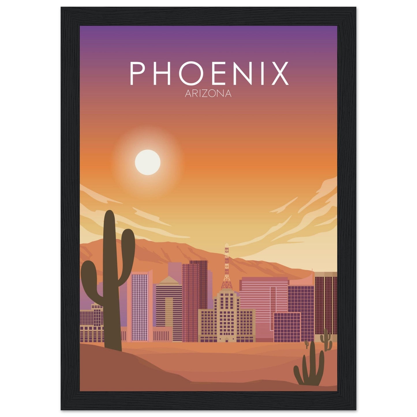 Phoenix Poster | Phoenix Wall Art | Phoenix Sunset Print