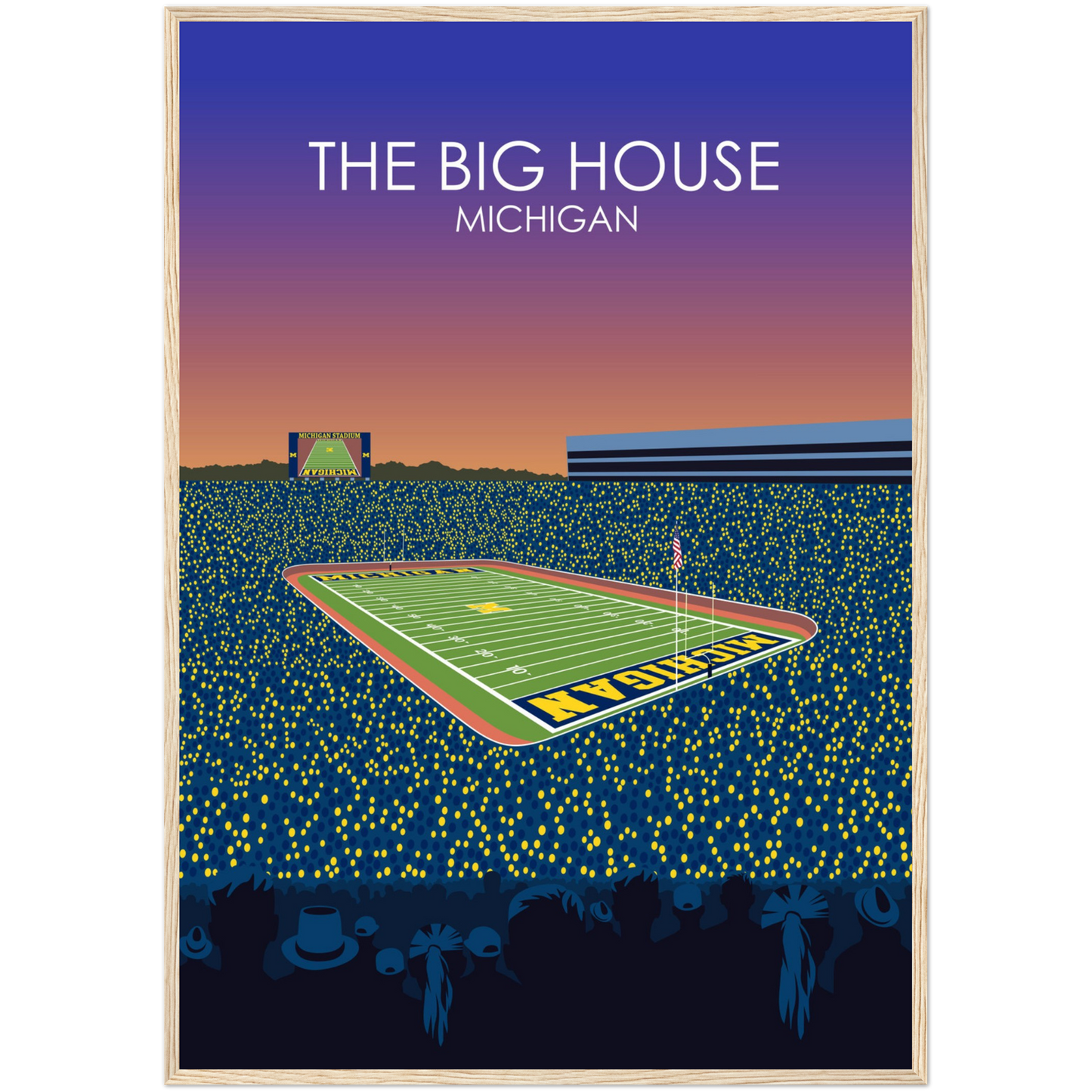The Big House Poster | University of Michigan College Football Stadium Print