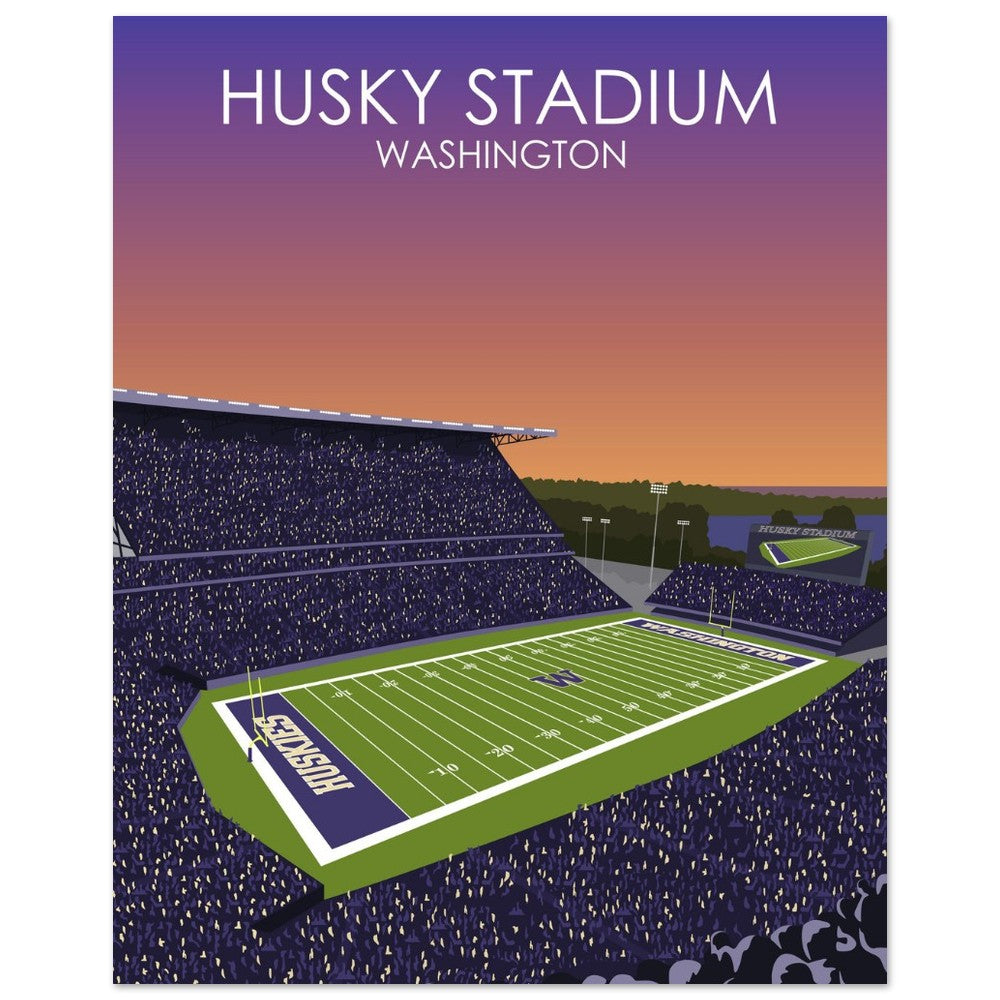 Husky Stadium Poster | University of Washington College Football Print