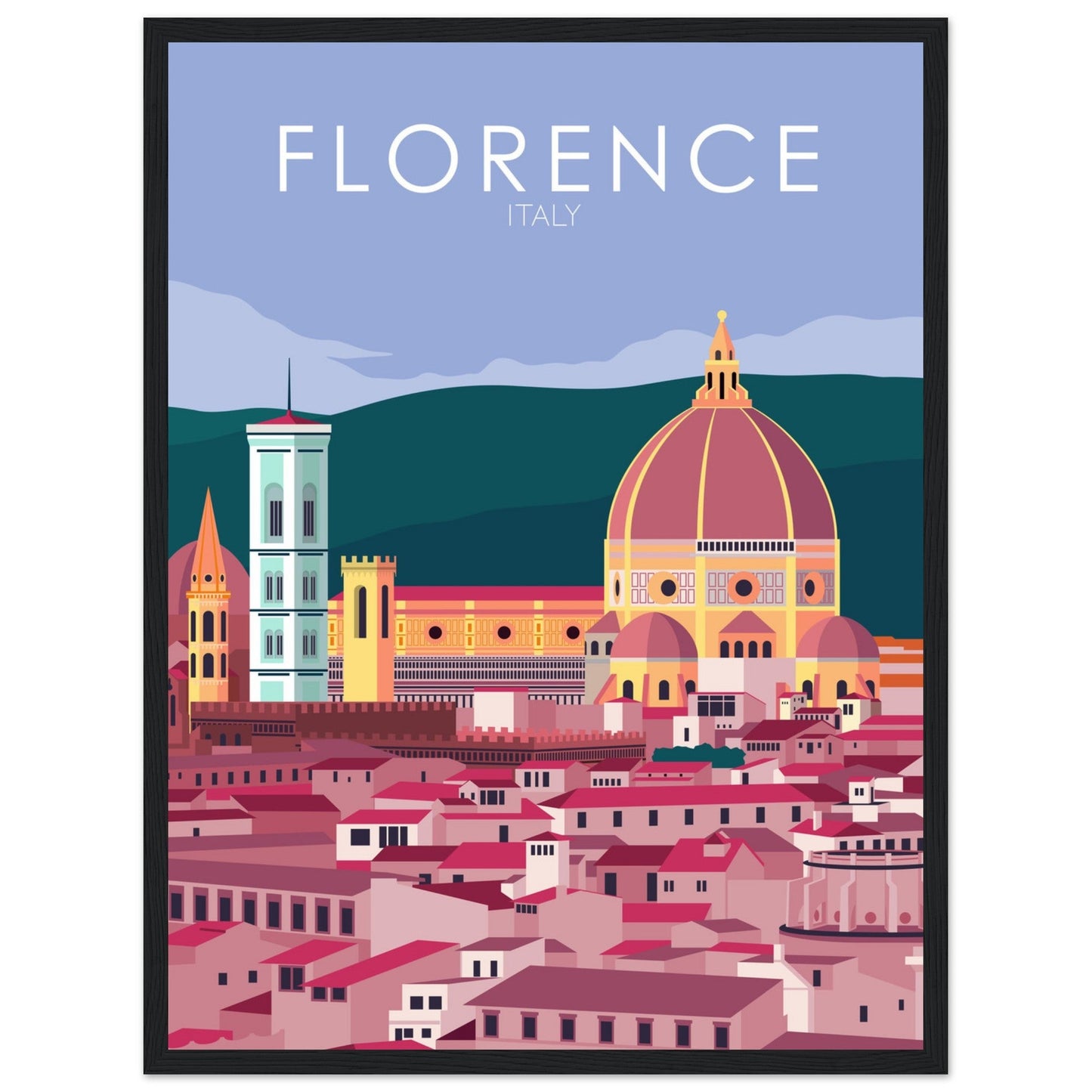 Florence Poster | Florence Wall Art | Florence Pastel Print