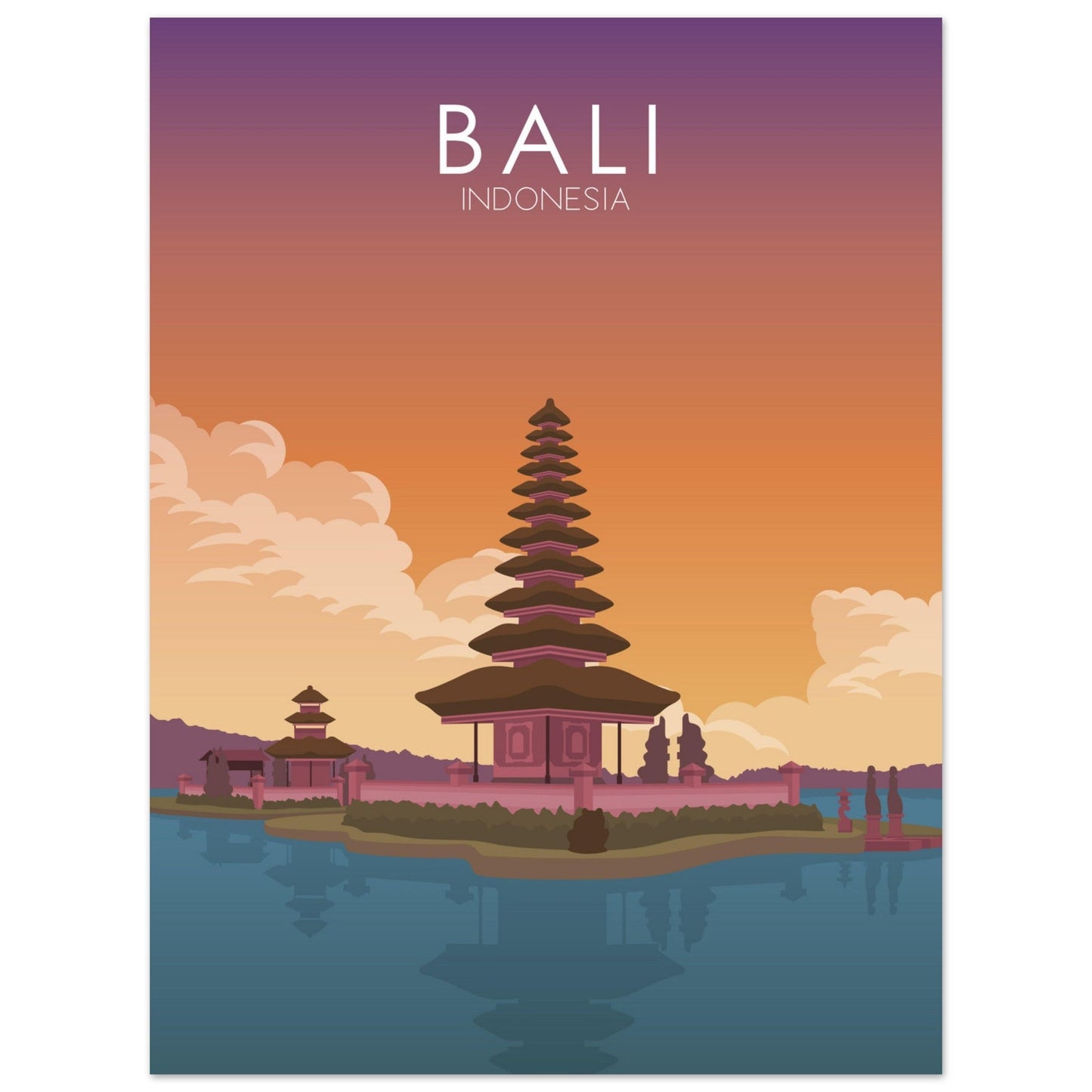 Bali Poster | Bali Wall Art | Bali Sunset Print