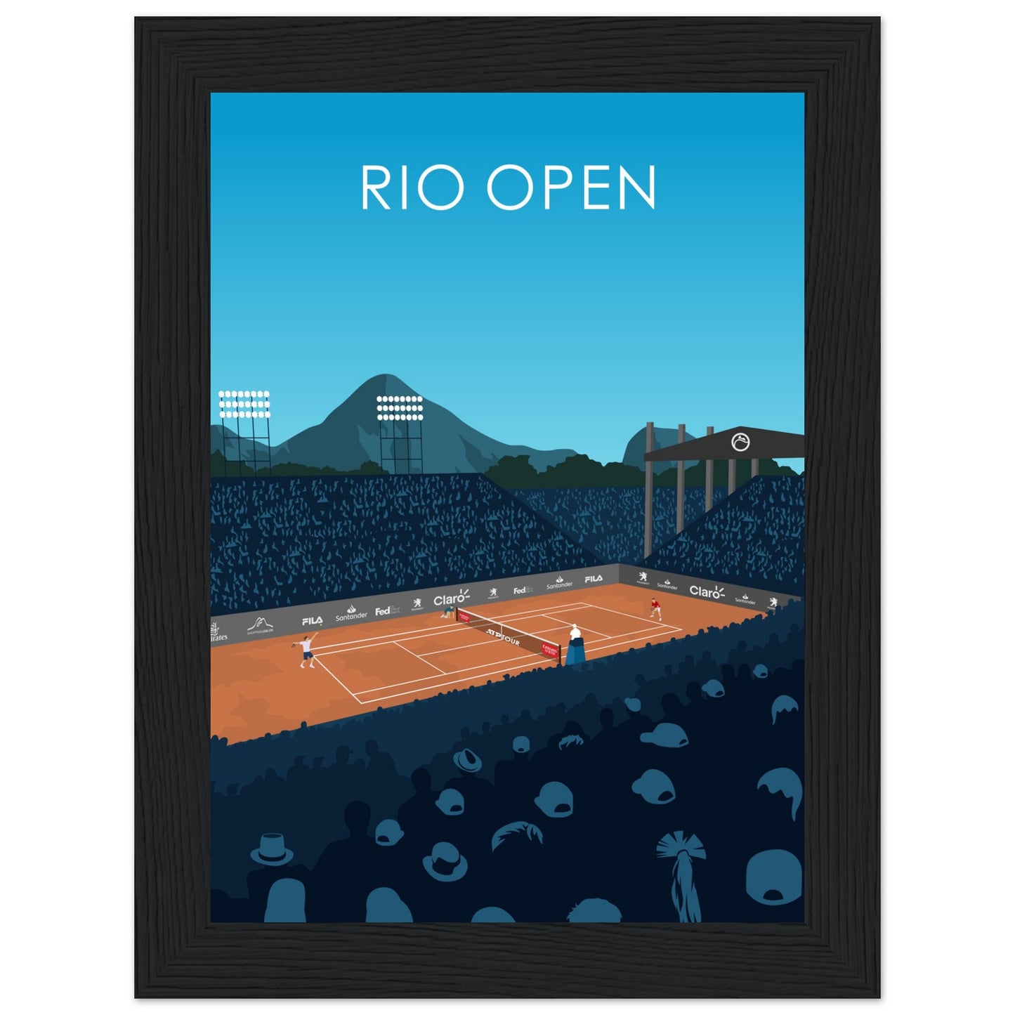Rio Open ATP 500 Tennis Stadium Poster