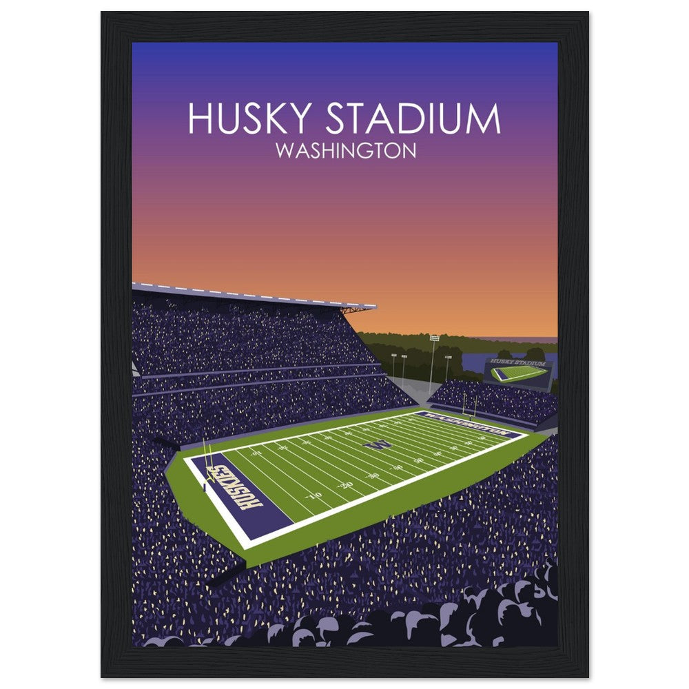 Husky Stadium Poster | University of Washington College Football Print