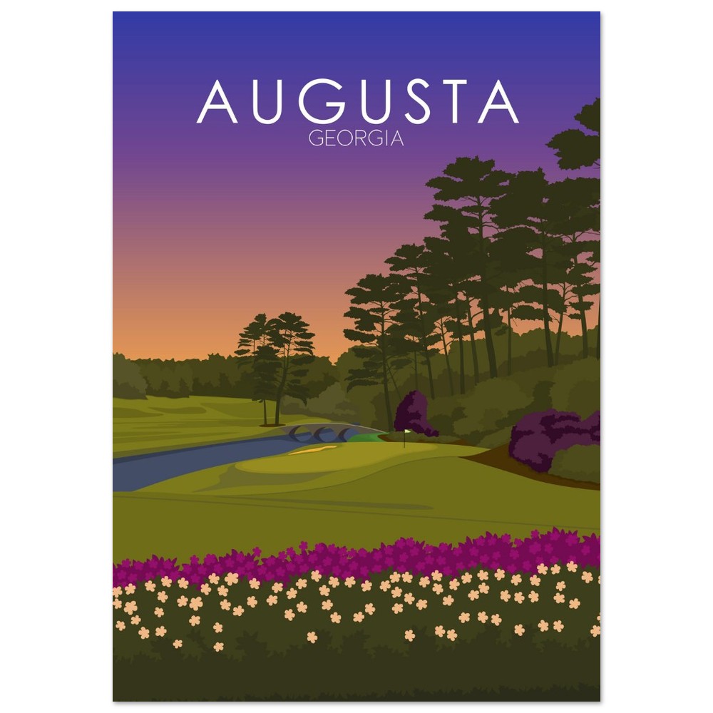 Augusta National Golf Course Sunset Print | Augusta National Poster