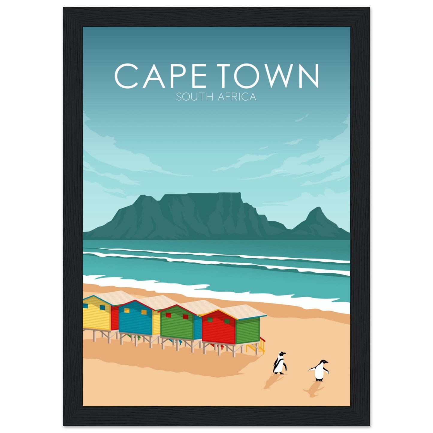 Cape Town Poster | Cape Town Wall Art | Cape Town Daytime Print
