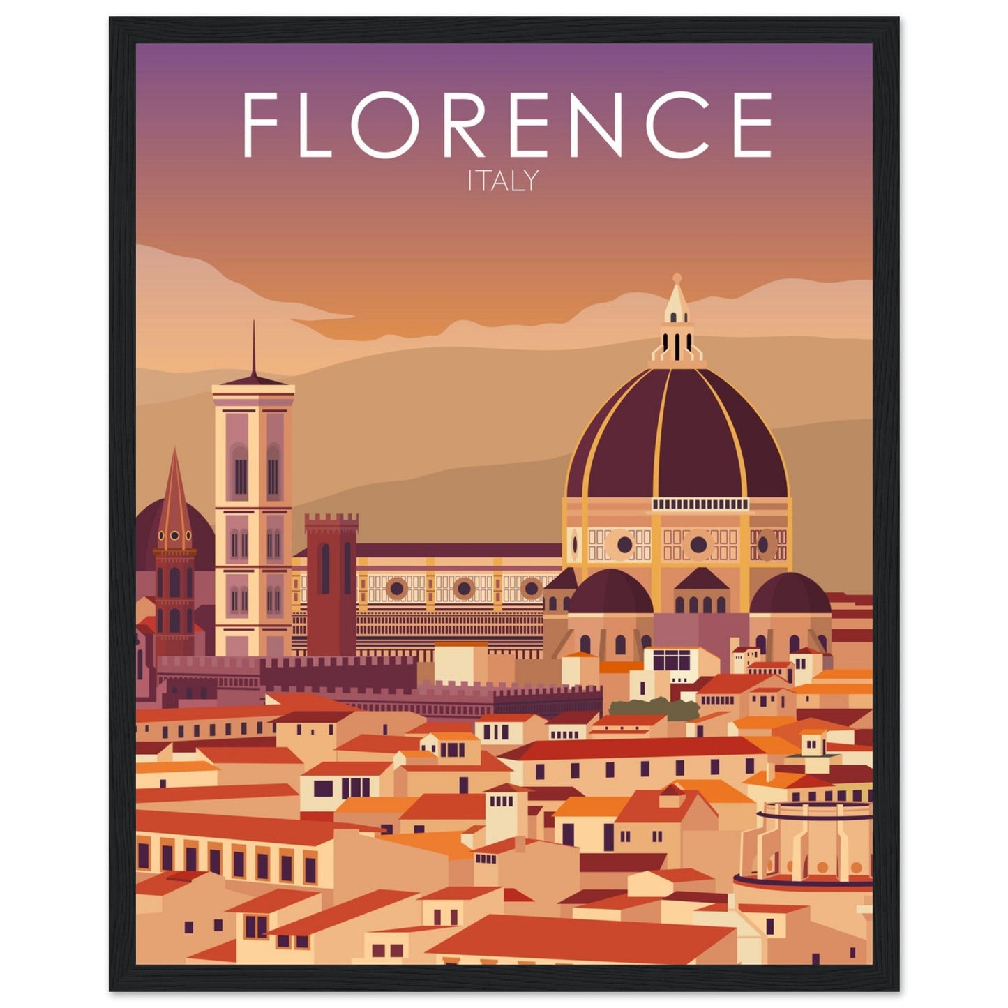 Florence Poster | Florence Wall Art | Florence Sunset Print