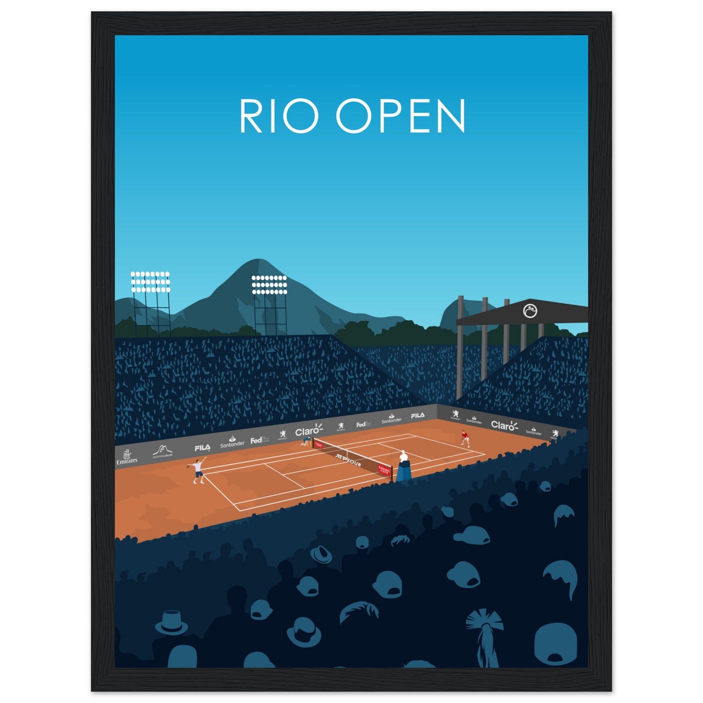 Rio Open ATP 500 Tennis Stadium Poster