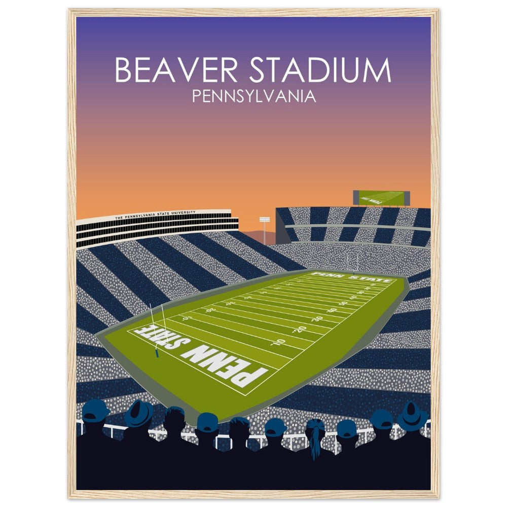 Beaver Stadium Poster | Penn State University Football Stadium Print