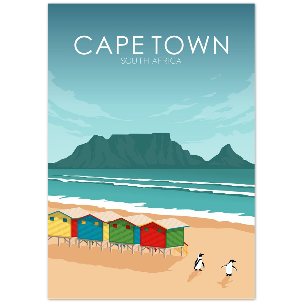 Cape Town Poster | Cape Town Wall Art | Cape Town Daytime Print
