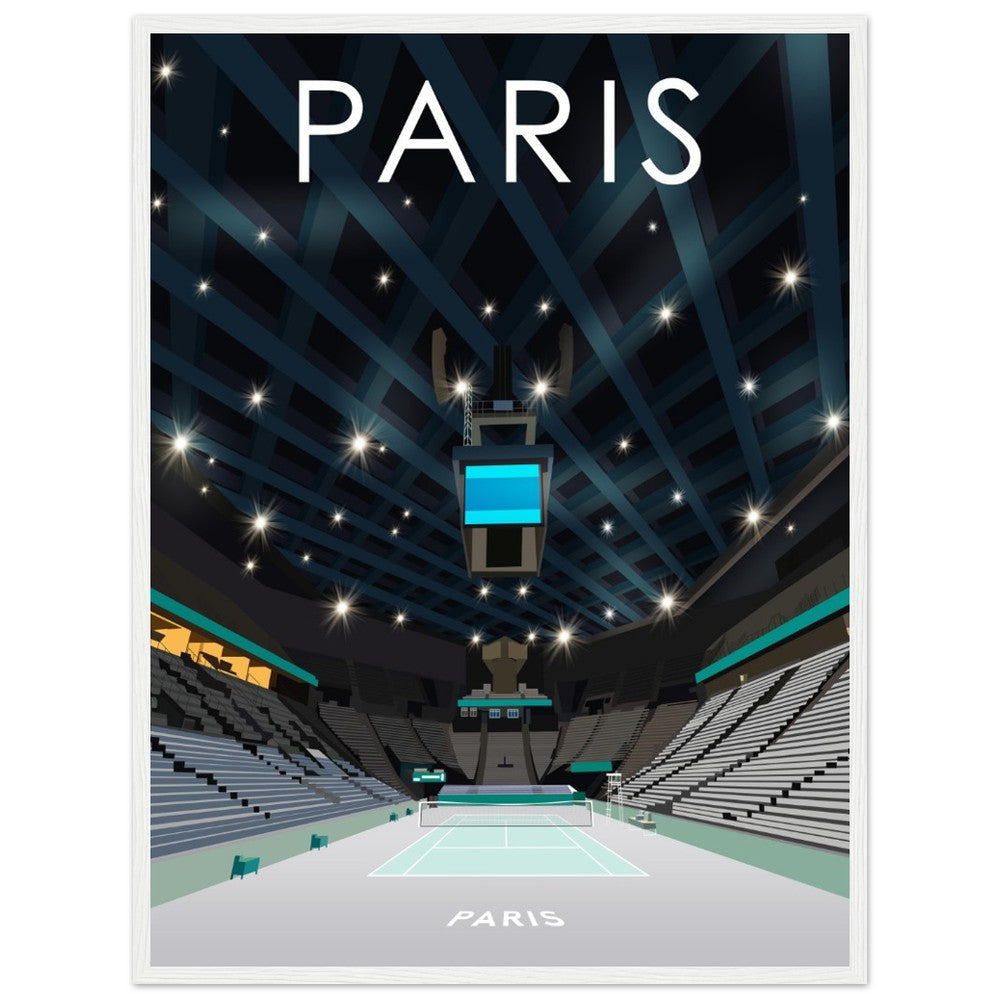 Paris Indoors ATP Masters Tennis Stadium Poster
