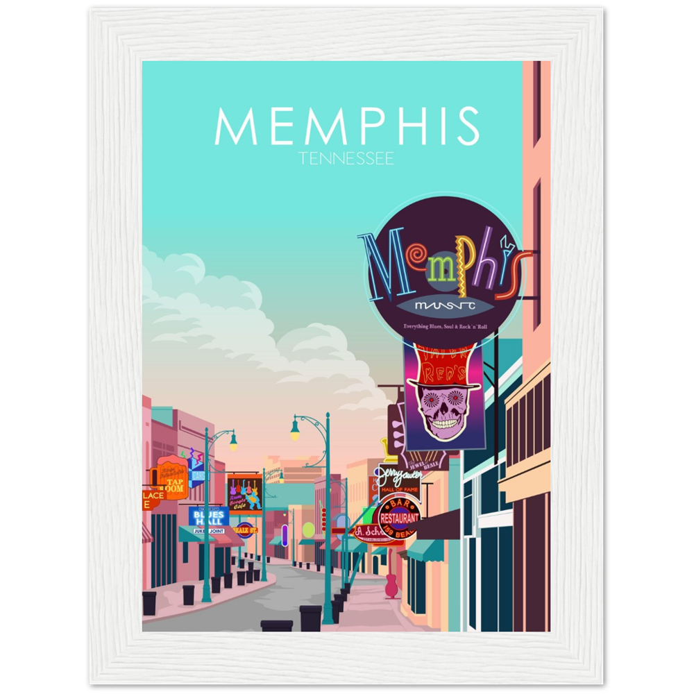 Memphis Poster | Memphis Wall Art | Memphis Pastel Print