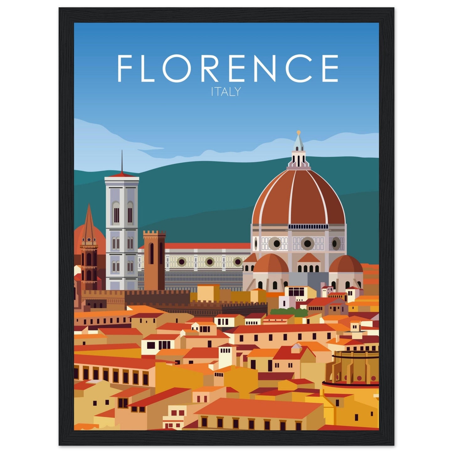 Florence Poster | Florence Wall Art | Florence Daytime Print