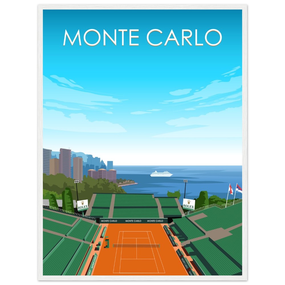 Monte Carlo ATP Masters Tennis Stadium Poster
