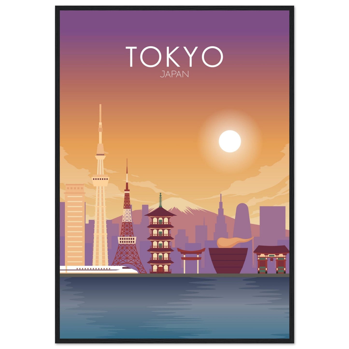 Tokyo Poster | Tokyo Wall Art | Tokyo Sunset Print