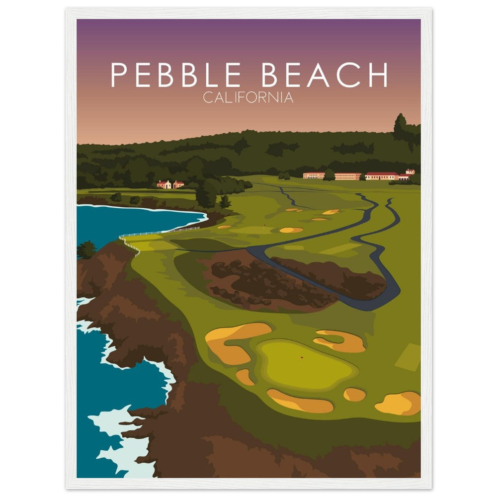 Pebble Beach Golf Course Sunset Print