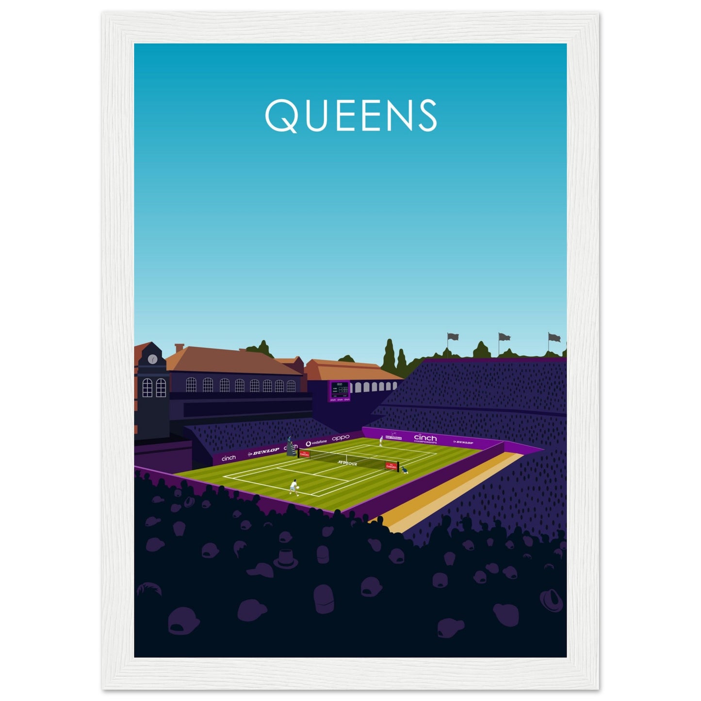 Queens Club Centre Court Cinch Championships Tennis Poster