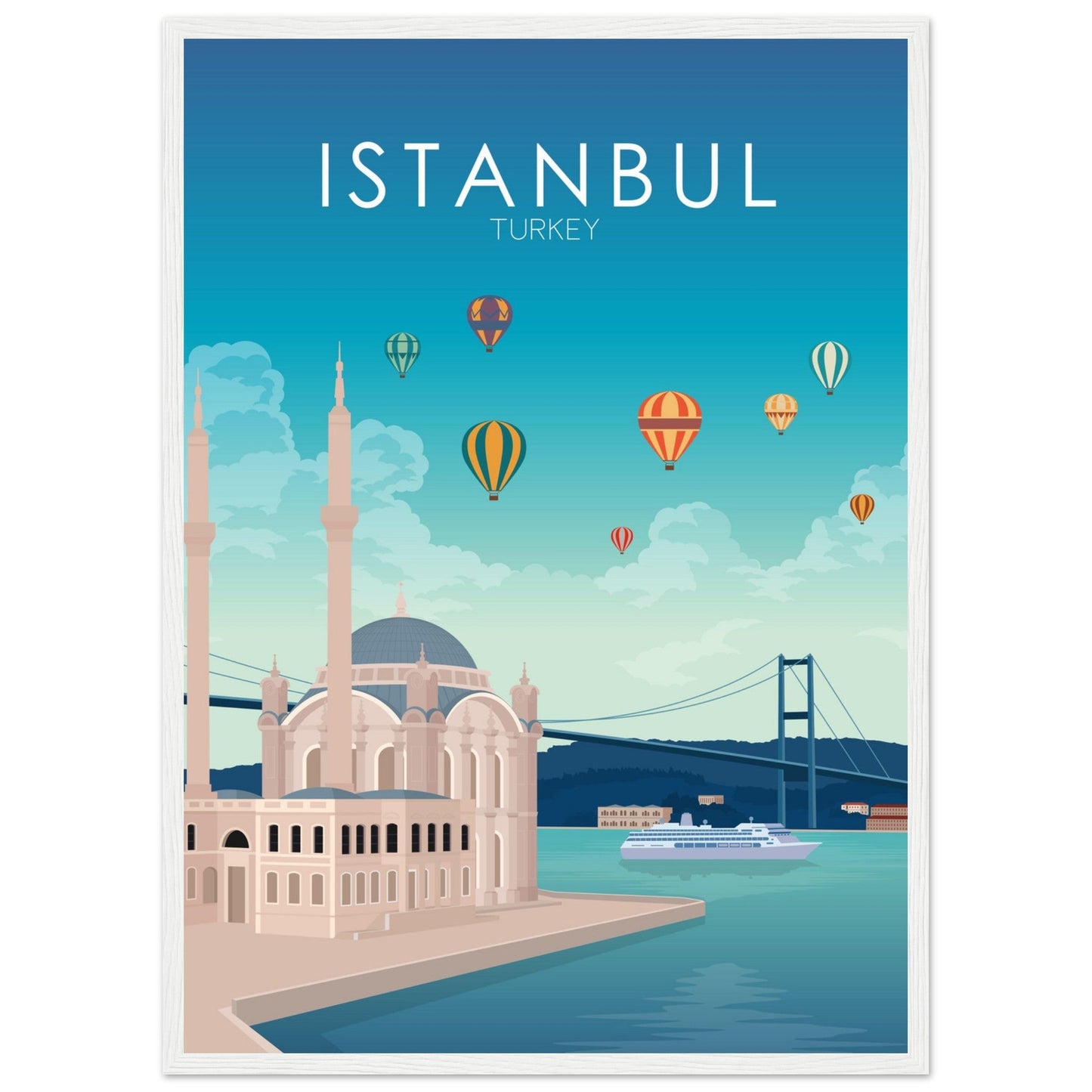 Istanbul Poster | Istanbul Wall Art | Istanbul Daytime Print