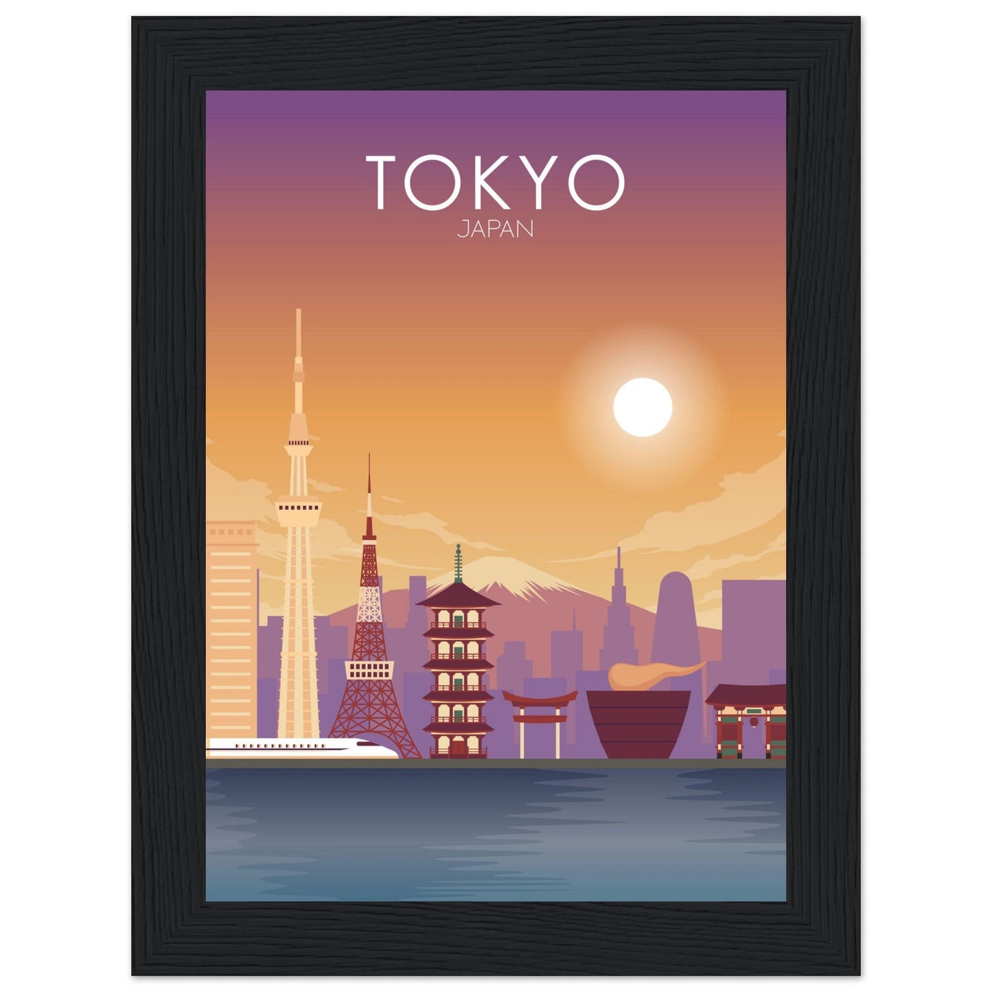 Tokyo Poster | Tokyo Wall Art | Tokyo Sunset Print