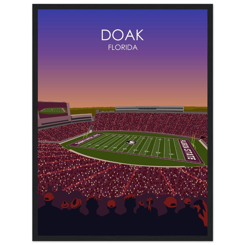 Doak Campbell Stadium Poster | Florida State University Football Stadium Print