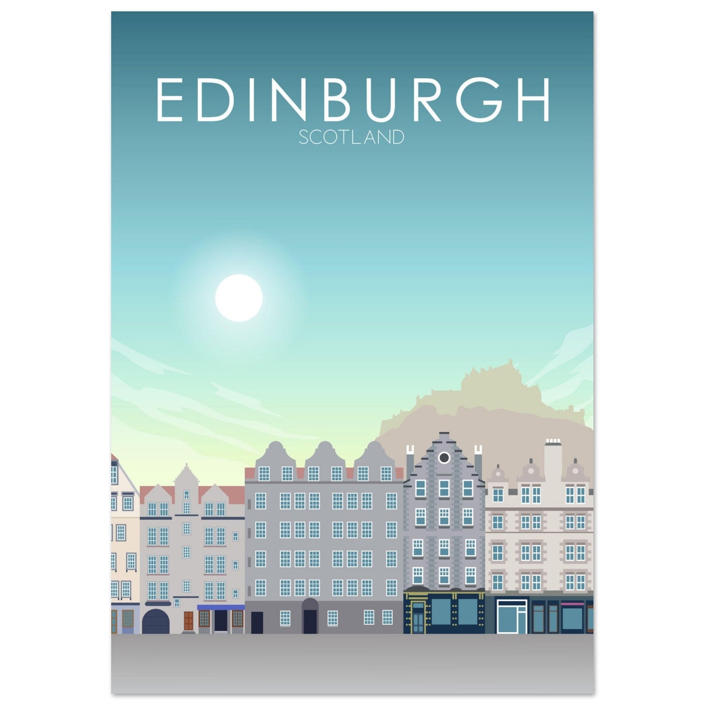 Edinburgh Poster | Edinburgh Wall Art | Edinburgh Daytime Print