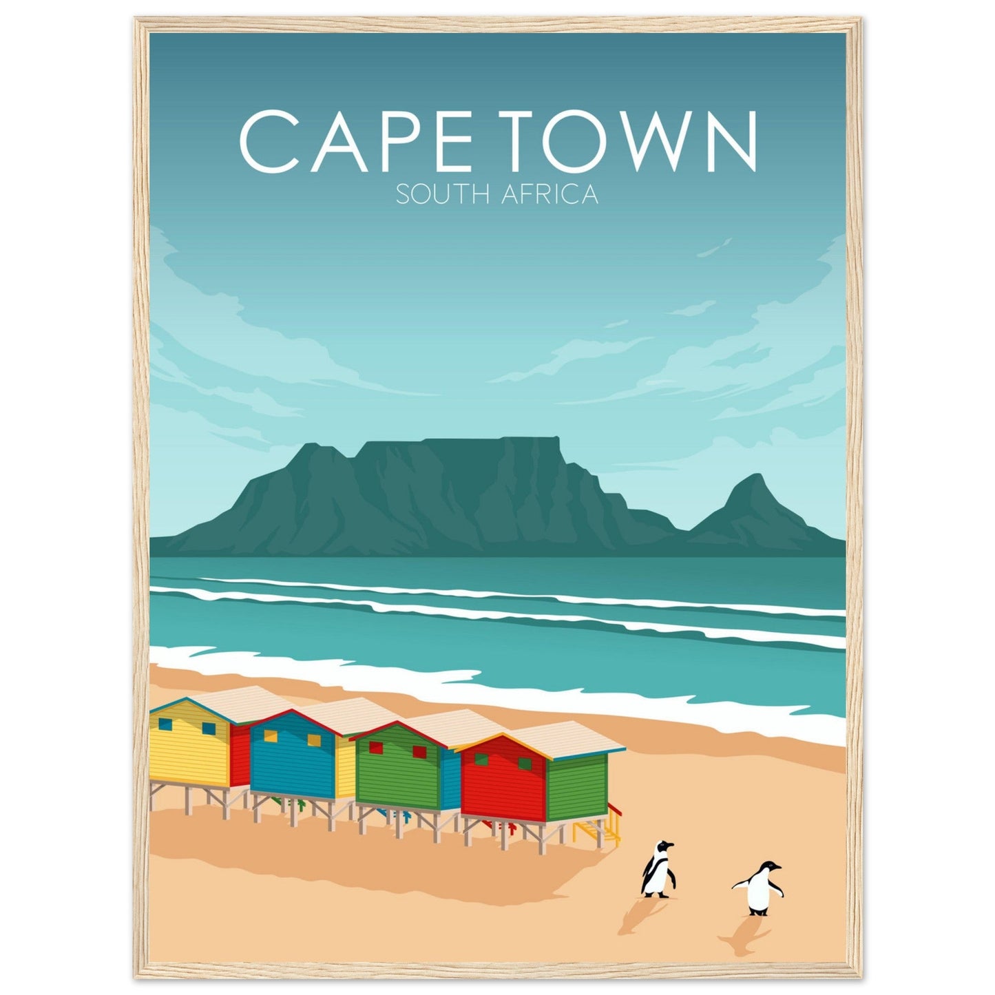 Cape Town Poster | Cape Town Wall Art | Cape Town Daytime Print
