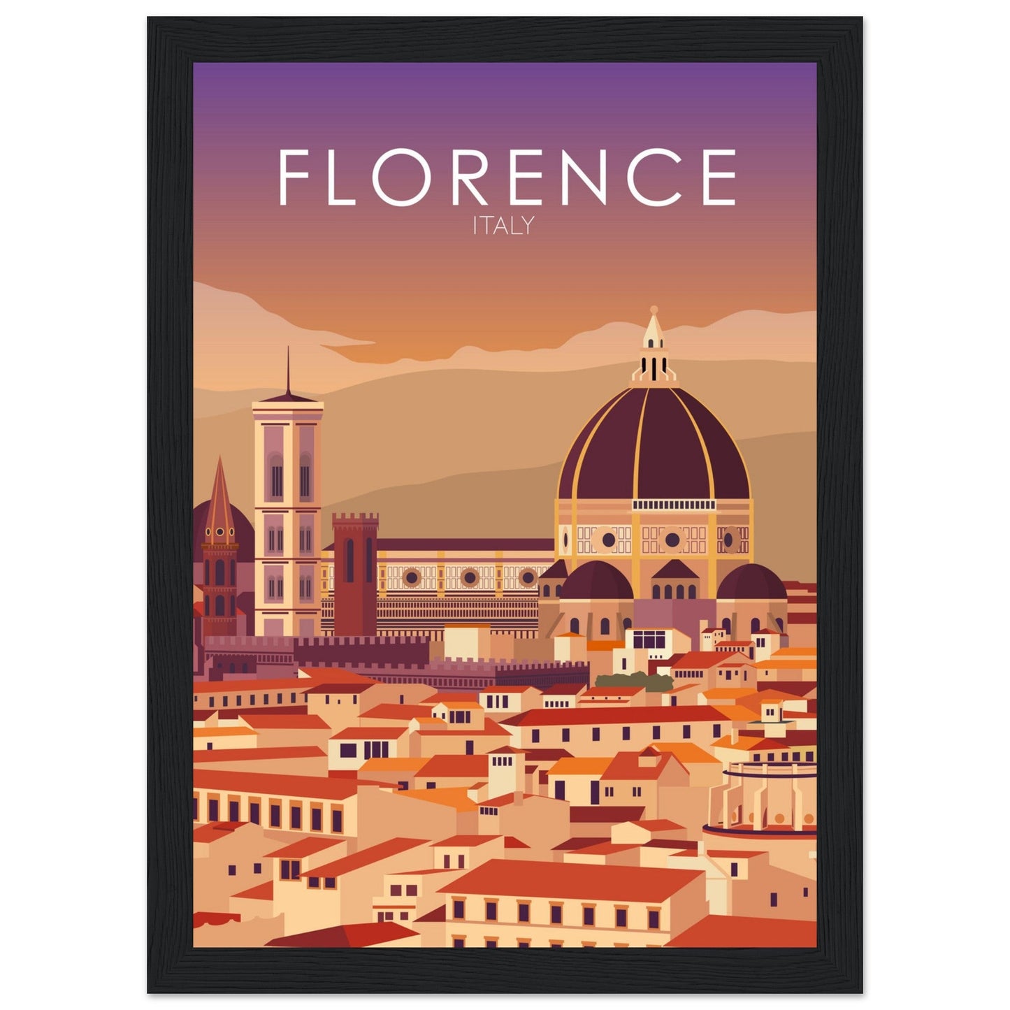 Florence Poster | Florence Wall Art | Florence Sunset Print